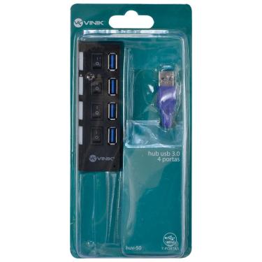 Imagem de Hub Usb 3.0 4 Portas Com Interruptor Huv-50