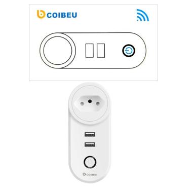 Imagem de Tomada Intelige Wifi Celular Usb Alexa Google Home 10A Lspa2