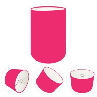 Imagem de Cúpula Abajur Cilíndrica Cp-7006 Ø18x25cm Rosa Pink - Vivare