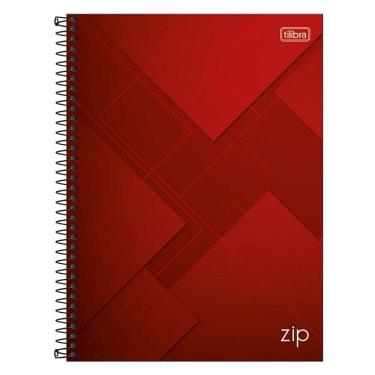 Imagem de Caderno Espiral Universitário Zip 10 Matérias 200 Folhas Vermelho - Tilibra