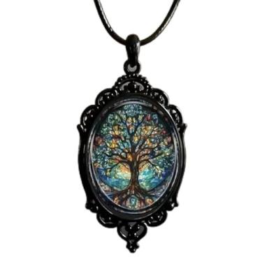 Imagem de Colares coloridos de árvore da vida para mulheres, colar com pingente, acessórios de fantasia, joias para mulheres