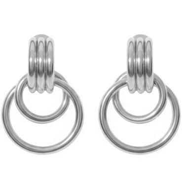 Imagem de Brinco Feminino Argola Reese Aço Inox Cirúrgico Antialérgico