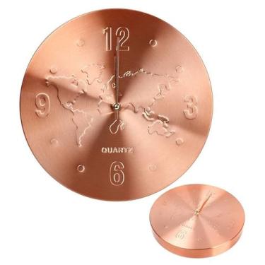 Imagem de Relógio De Parede 30cm Rose Gold