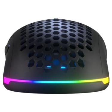 Imagem de Mouse Gamer Fallen Pantera Pro Wireless Sem Fio Preto Com Led Rgb