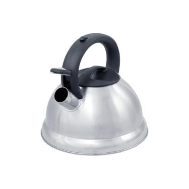 Imagem de Chaleira em Inox com Apito 3 Litros – Design moderno, fundo duplo à indução e alta durabilidade. Ideal para todos os tipos de fogões.