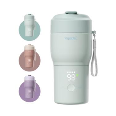 Imagem de Papablic Aquecedor de mamadeira portátil para viagens – aquecimento rápido de 4 minutos, autolimpeza a vapor, carga rápida de 30 W, configurações de 5 temperaturas, boca larga, aquecedor de leite para