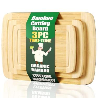 Imagem de Conjunto de tábuas de corte de bambu extragrande, tábuas de cozinha com superfície 67% maior, substituições vitalícias