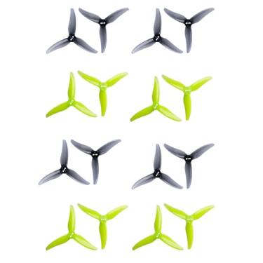 Imagem de Gemfan Hélice de 3 lâminas Hurricane 3520 para quadriciclo de 3,5 polegadas com 5 mm/3 furos para drone 1806-2004 sem escova FPV Freestyle Racing 16 peças 8CW 8CCW