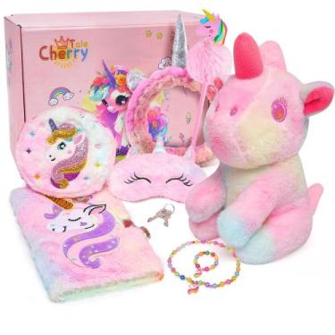 Imagem de Brinquedo de pelúcia de unicórnio Cherry Tale com Diary Girls