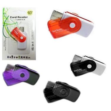 Imagem de Leitor Usb Gravador Adaptador Cartão Memória Sd Micro Sd 480Mbps - MLS