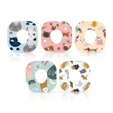 Imagem de 25 adesivos sobre adesivos para Dexcom G7, capas de monitor de sensor CGM à prova d'água, adesivo respirável de glicose e açúcar, overpatch de sensor compatível com acessórios Dexcom (estilos de