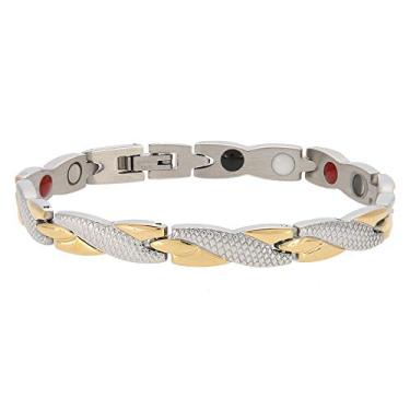 Imagem de Pulseira magnética de aço de titânio, personalidade saudável de aço inoxidável ímã pulseira serpentina item de moda jóias