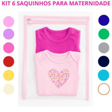 Imagem de Kit 6 Saquinhos Organizadores Nécessaire Envelope Multiuso P/ Mala Beb