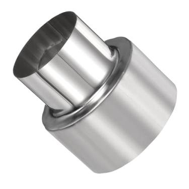 Imagem de PATIKIL Conector redutor adaptador de exaustão de 7 cm ID a 5 cm OD, acoplador de duto redondo universal de tubo de fogão de aço inoxidável para aquecedores de água, fogões de madeira, lareiras