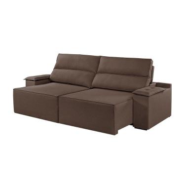 Imagem de Sofá 5 Lugares Retrátil E Reclinável Martins M-180 Veludo Marrom