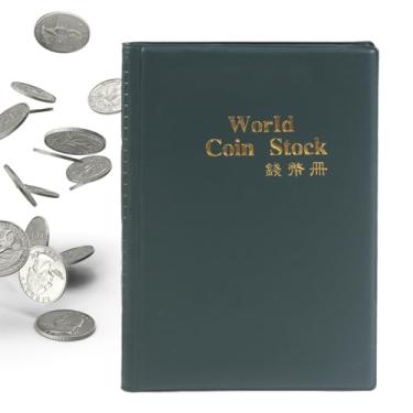 Imagem de Bohany Livro de Coleção de Moedas - 120 Bolsos Para Armazenamento De Dinheiro,Livro Porta-Moedas - Para Aula De História Projeto Escolar Exibição Em Museu Preservação Cultural Aniversário Natal