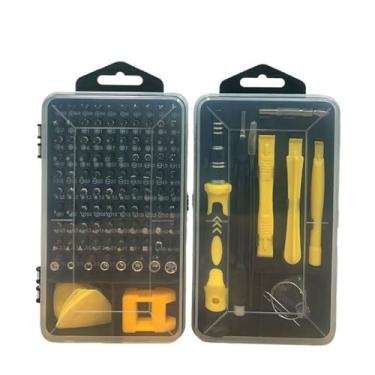 Imagem de Generic Conjunto de chaves de fenda de precisão, kit profissional de ferramentas de reparo magnético 115 em 1 com capa para computador, laptop, celular, iPhone, tablet, console de jogos, relógio