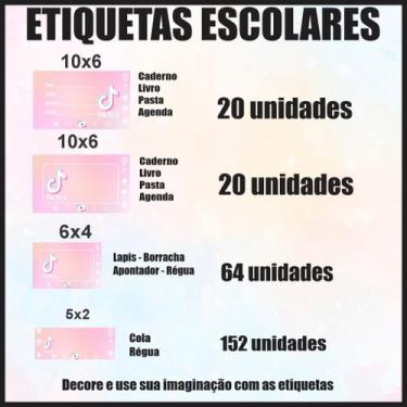 Imagem de Etiqueta Adesiva Escolar em Vinil Tema Personagem Diversos - Dekal Dec