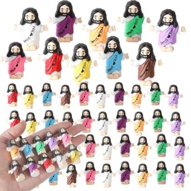 Imagem de Hearkenlist Pacote com 160 bonecos do pequeno Jesus Jesus te ama, boneco do bebê Jesus, pequenos bonecos de Jesus para esconder e procurar presentes religiosos para enchimentos de ovos de Páscoa, mini