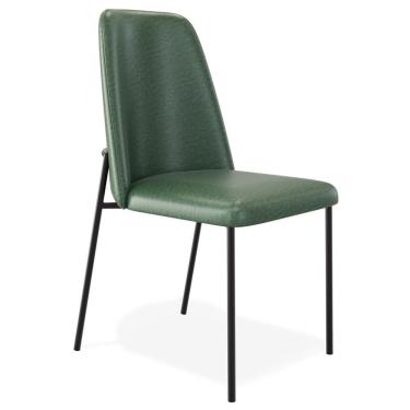 Imagem de Cadeira Decorativa Estofada Para Sala De Jantar Bella L02 Couríssimo Verde - Lyam Decor