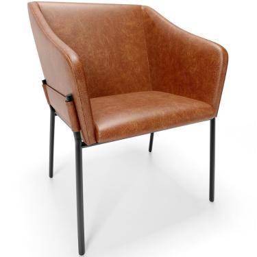 Imagem de Cadeira Para Sala De Jantar Estar Living Olívia L02 Couríssimo Camel