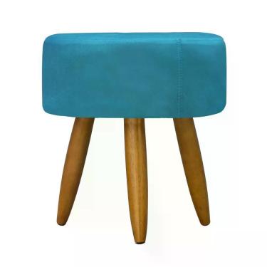 Imagem de Puff Decorativo Redondo - Azul Turquesa Azul Turquesa