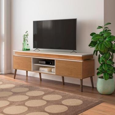 Imagem de Rack Para Tv 75 Polegadas 2 Portas 180 Cm 4704 Cinamomo Off White Arly