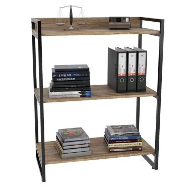 Imagem de Estante Multiuso 80cm 3 Prateleiras C08 Carvalho