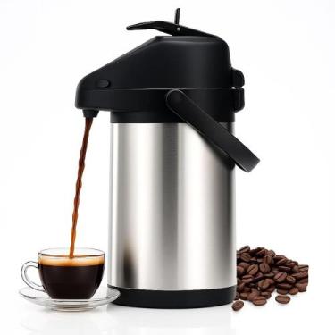 Imagem de Garrafa Térmica 3 Litros Inox Parede Dupla Giratória Bebidas - Yab