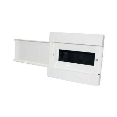 Imagem de Caixa De Distribuição Embutir 9 Din - 6 Ul Para Disjuntor - Branco E Preto