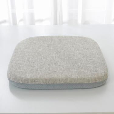 Imagem de Huierxun Almofada de cadeira de espuma viscoelástica de alta resiliência 33 x 33 x 5 cm, conjunto de 2 almofadas quadradas para cadeira e capa lavável, almofadas antiderrapantes para sala de jantar