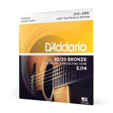 Imagem de Encordoamento Violão Aço 12-56 D Addario 80-20 Bronze Ej14 [f035]
