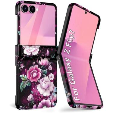 Imagem de Btscase Capa para Samsung Galaxy Z Flip 7, protetor de tela frontal integrado, padrão de mármore dourado com glitter, capa protetora de corpo inteiro à prova de choque para Galaxy Z Flip 7 5G (2025