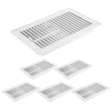 Imagem de PATIKIL Coberturas de ventilação de piso de 15 x 25 cm, 6 peças de registros de piso capas de ventilação de ar de metal resistente para ventilação de ar fácil ajustável para grades de teto de parede