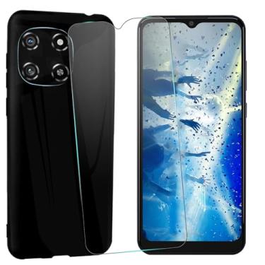 Imagem de MAOUICI Capa para celular Blackview Color 6, capa macia de TPU antiimpressão digital, para protetor de tela de vidro temperado Blackview Color 6 [1 unidade] [6,7 polegadas]