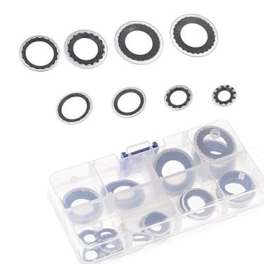 Imagem de CyperFair Arruela de vedação de porta de compressor de ar condicionado de carro de 30 peças, junta de vedação de bomba de resfriamento resistente ao calor, peça de reposição de vedação de anel de