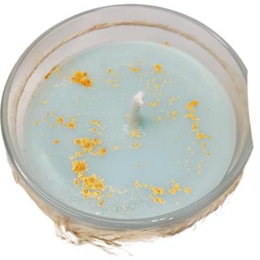 Imagem de Vela Aromática Lavanda Perfumada Artesanal Vegetal Vaso de Gesso Vasinho(1 Vela Algodão (100g))