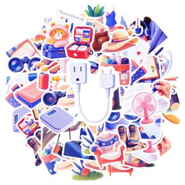 Imagem de 50 peças de adesivos de itens diários de brinquedo encantadores para laptop, bagagem, álbum de recortes, diário, adesivo, faça você mesmo, telefone, laptop, scrapbook, bicicleta