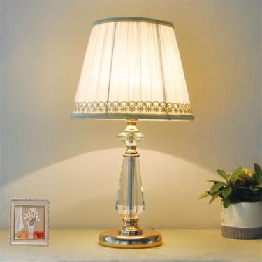 Imagem de Luminária de mesa contemporânea de cristal, estilo moderno e criativo, para sala de estar, escritório, casa de campo, hotel, quarto, cabeceira ou mesa de cabeceira com LED (Estilo 20)