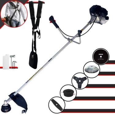 Imagem de Roçadeira Com Sistema Antivibração RT43LB25A Toyama À Gasolina 43cc 1,7HP Com Carretel Nylon + Faca 2 Pontas + Faca 3 Pontas + Faca 80 Dentes + Escova