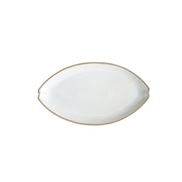 Imagem de Pratos de jantar empilháveis prato de jantar retangular de cerâmica vintage grande prato de peixe cozido no vapor 28-40 cm prato de jantar de grés oval prato de pizza prato de massa prato de sobremesa