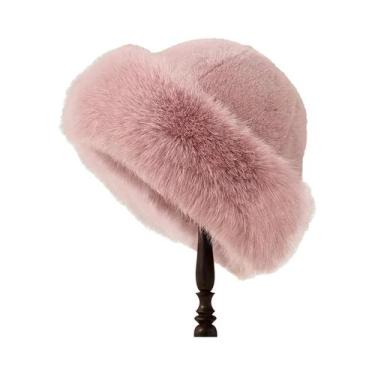 Imagem de Gorro De Inverno Feminino De Pelúcia Espessa E Quente Estilo Mongol - 