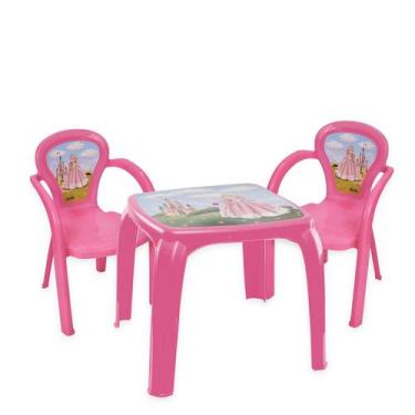 Imagem de Conjunto Mesa Mesinha Infantil Com Duas Cadeiras - Usual Utilidades, P