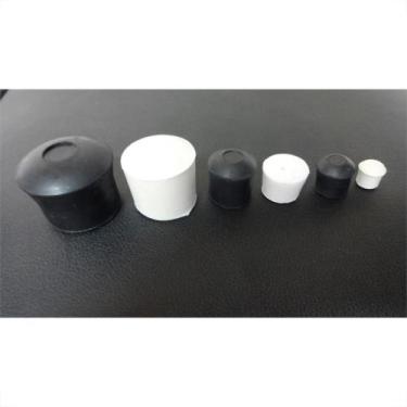 Imagem de Ponteira Cadeira Forsan Borracha Preta Tam.G 1'' 4Pecas 0055Cp, Preto