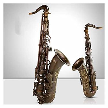 Imagem de Saxofone Tenor Profissional B Flat Antique Copper Saxofone Instrumentos Musicais Saxofone Estudante