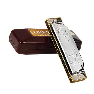 Imagem de Gaita diatônica padrão de 10 furos Key Of C Harmonica 20 tons para iniciantes