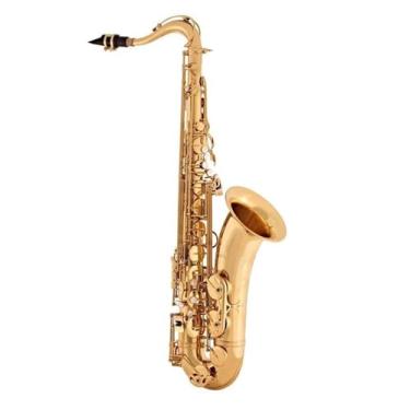 Imagem de Instrumento de saxofone saxofone tenor B instrumento plano latão niquelado saxofone profissional com caixa instrumento acessórios (A)