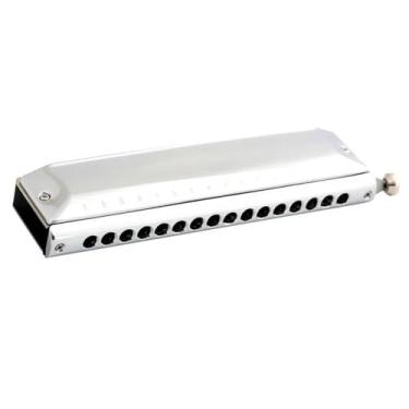 Imagem de Gaita profissional profissional 16 furos 64 tons cromática gaita ABS pente alto D chave