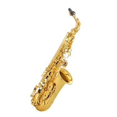 Imagem de Saxofone Alto Profissional E-Flat Instrumento Padrão Esculpido à Mão Saxofone Alto Japonês