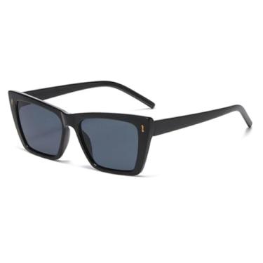 Imagem de HPIRME Óculos de sol femininos retrô de luxo, lentes degradê, masculino, UV400 (preto)
